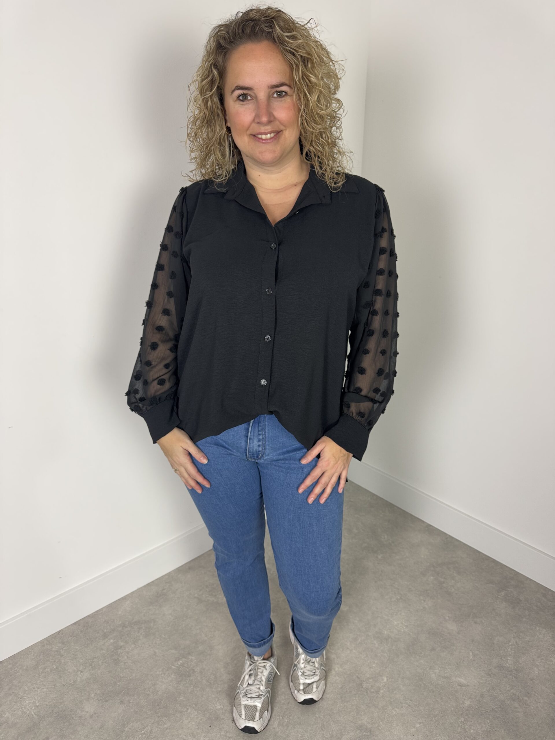 Blouse zwart nr.80402